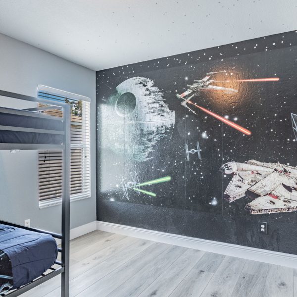 Mickey's Sunshine Oasis Vacation Home for rent near Disney in Central Florida with easy access to parks and plenty of room for guests. Community amenities, a pool, themed rooms, and a game room at this amazing rental for your Florida vacation